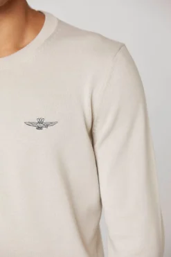 Maglia Girocollo in Cotone con Logo / Uomo Maglieria