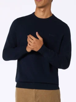 Outlet Maglia Girocollo in Lambswool / Uomo Maglieria