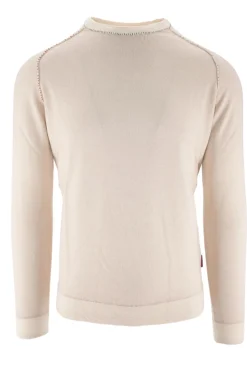 Hot Maglia Girocollo in Lana / Beige Uomo Maglieria