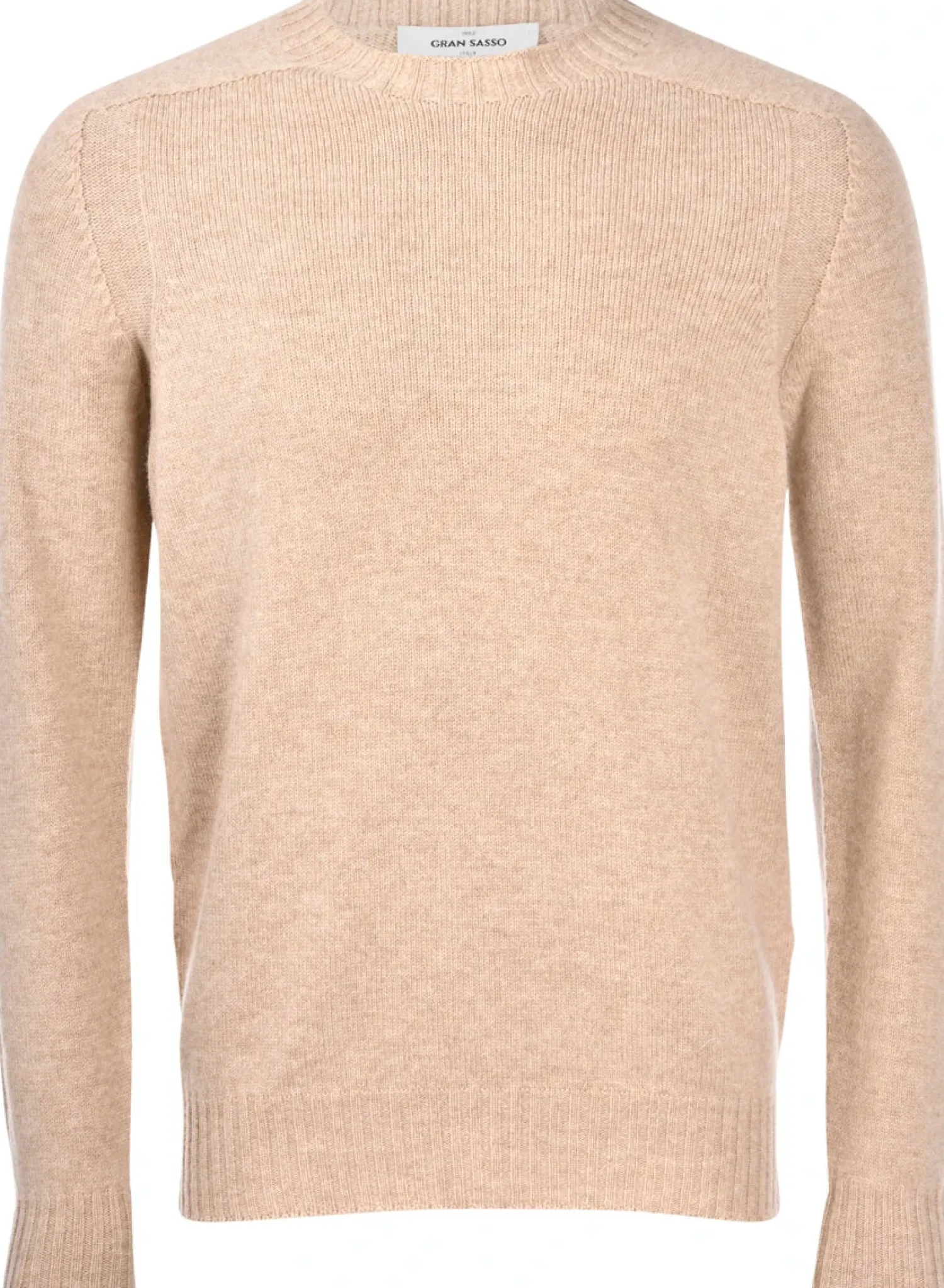 Discount Maglia Girocollo in Lana / Beige Uomo Maglieria