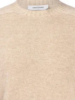 Discount Maglia Girocollo in Lana / Beige Uomo Maglieria