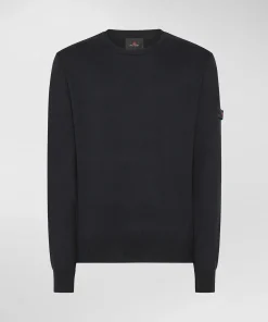 Online Maglia Girocollo in Misto Lana e Cotone / Uomo Maglieria