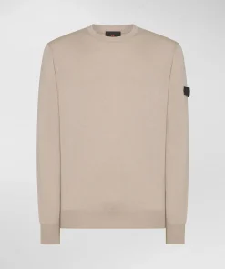 Outlet Maglia Girocollo in Misto Lana e Cotone / Uomo Maglieria