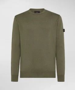 Outlet Maglia Girocollo in Misto Lana e Cotone / Uomo Maglieria