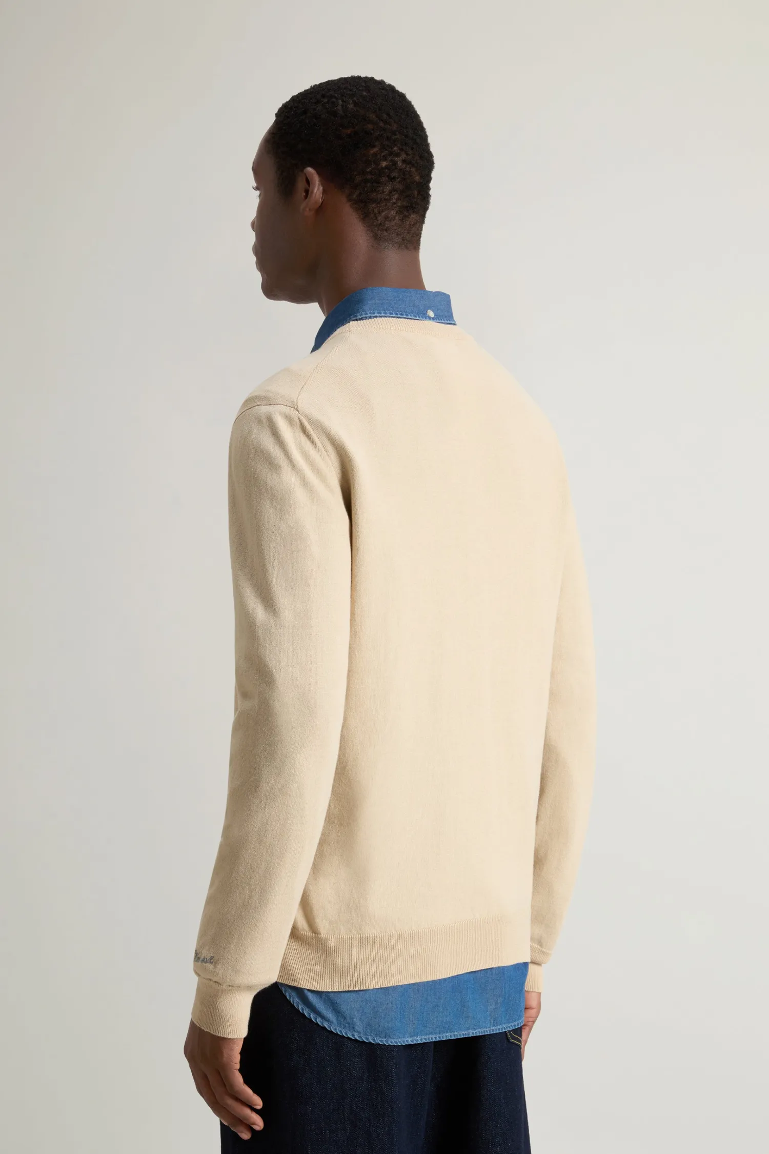 New Maglia Girocollo in Puro Cotone / Uomo Maglieria
