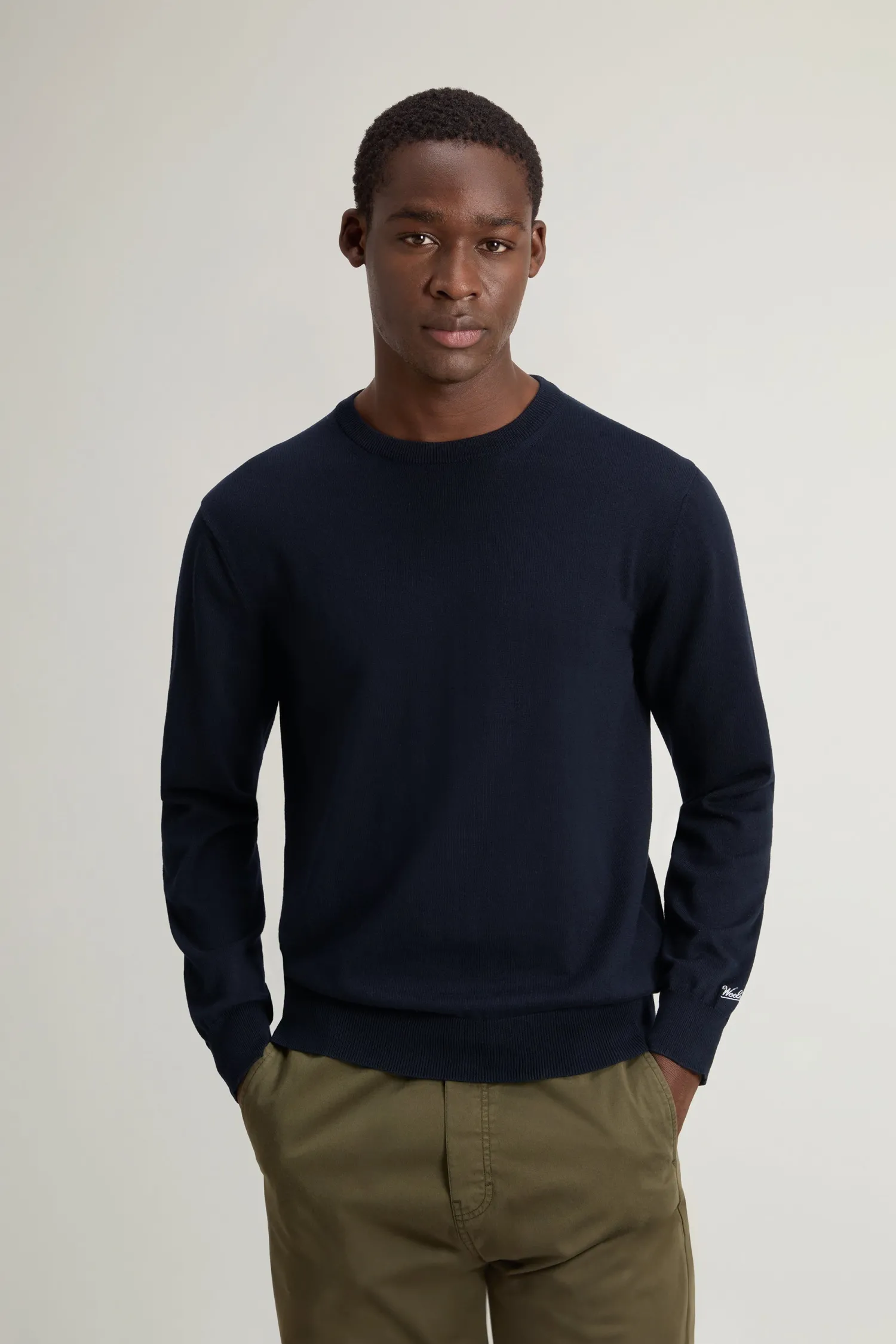 Online Maglia Girocollo in Puro Cotone / Uomo Maglieria