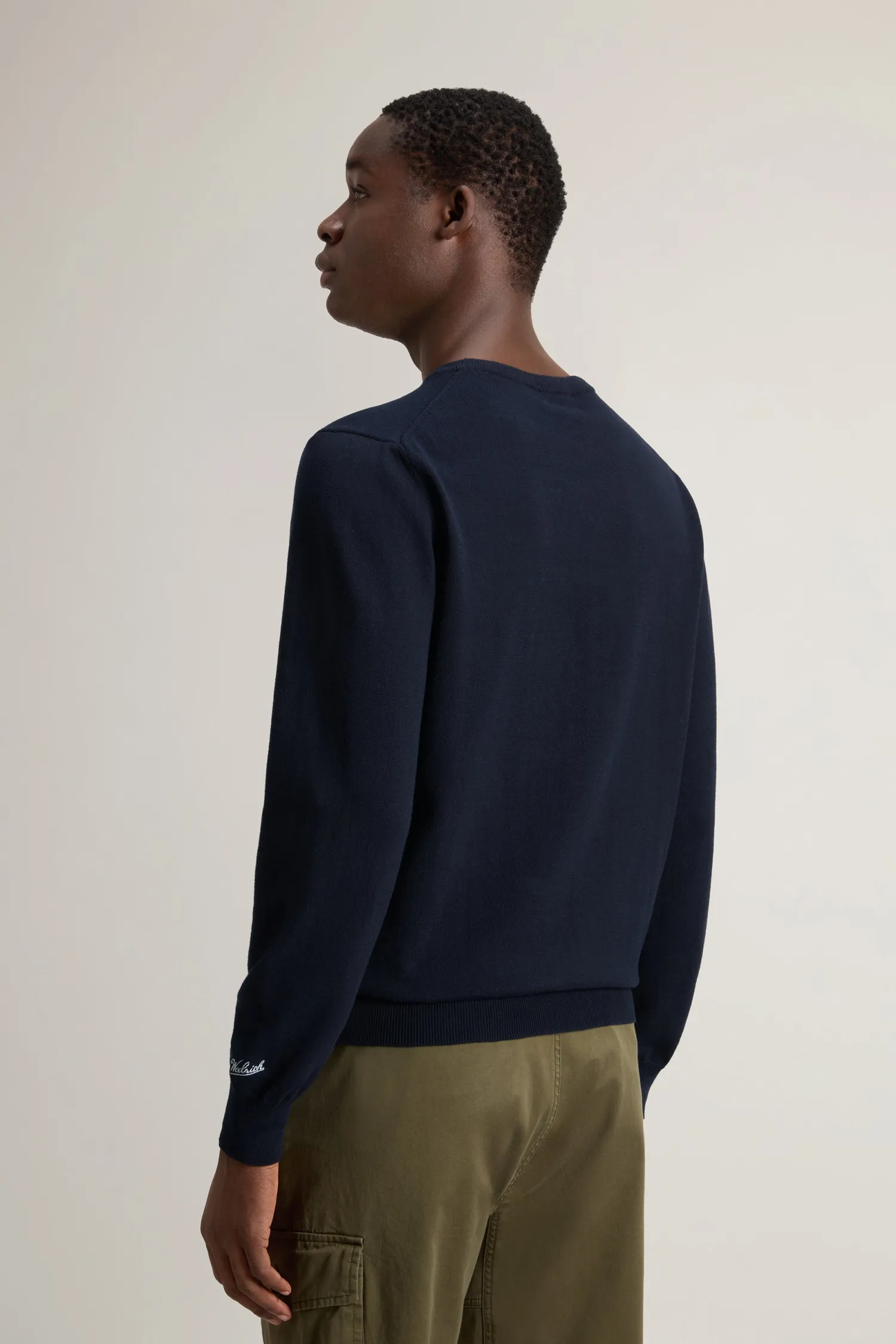 Online Maglia Girocollo in Puro Cotone / Uomo Maglieria