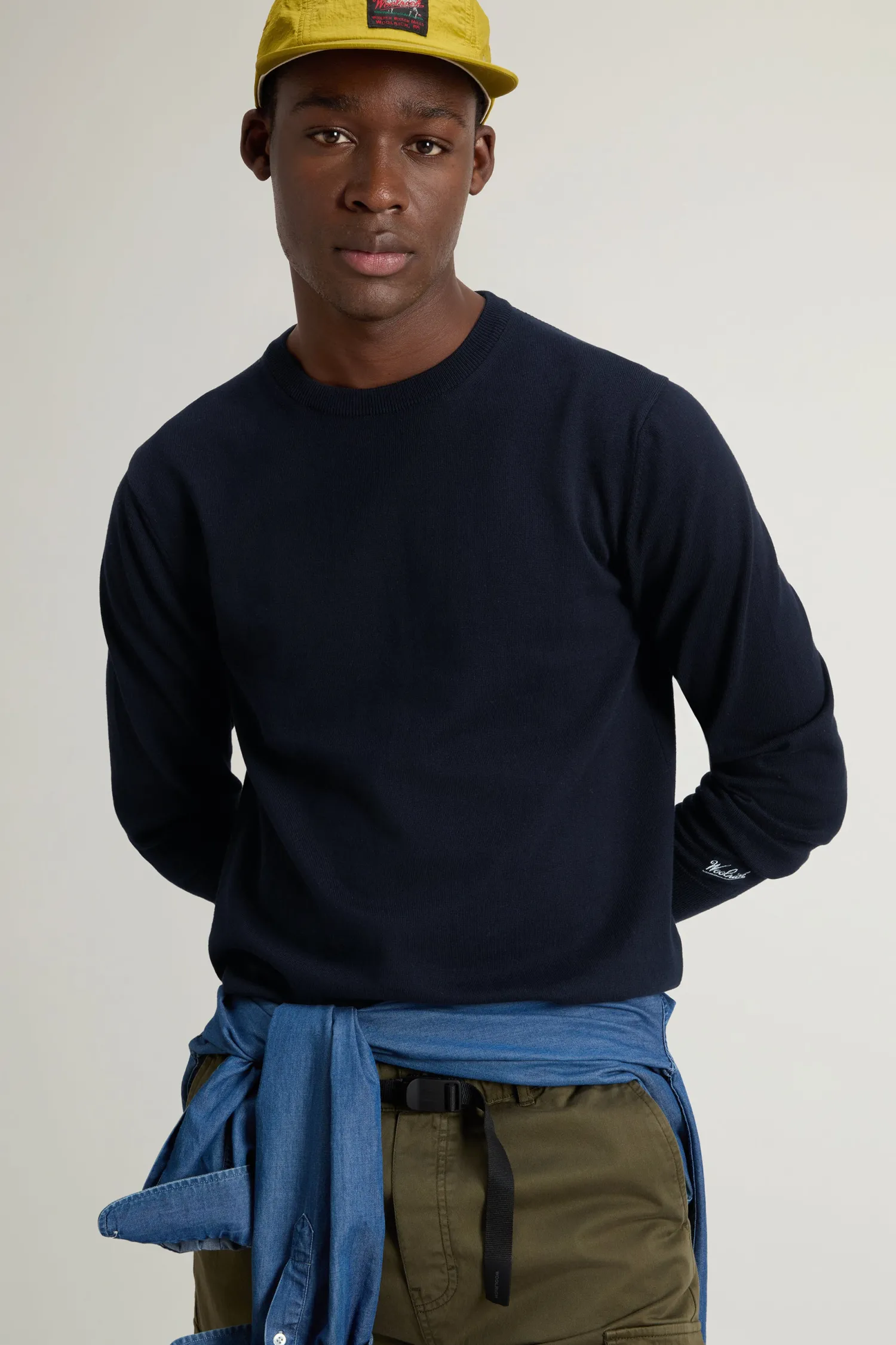 Online Maglia Girocollo in Puro Cotone / Uomo Maglieria