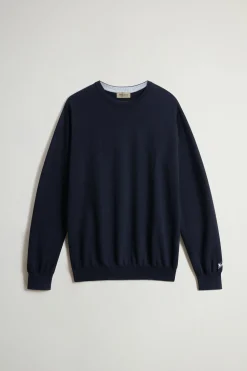Online Maglia Girocollo in Puro Cotone / Uomo Maglieria