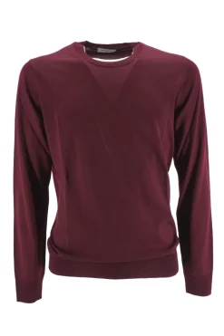 Clearance Maglia Girocollo / Bordeaux Uomo Maglieria