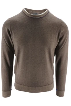 Maglia in 100% Lana / Marrone Uomo Maglieria
