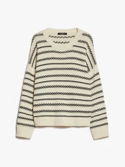 Online Maglia in Filato di Cotone a Righe / Donna Maglieria