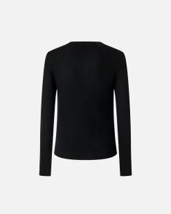 Outlet Maglia in Lana con Bottoni Laterali / Donna Maglieria