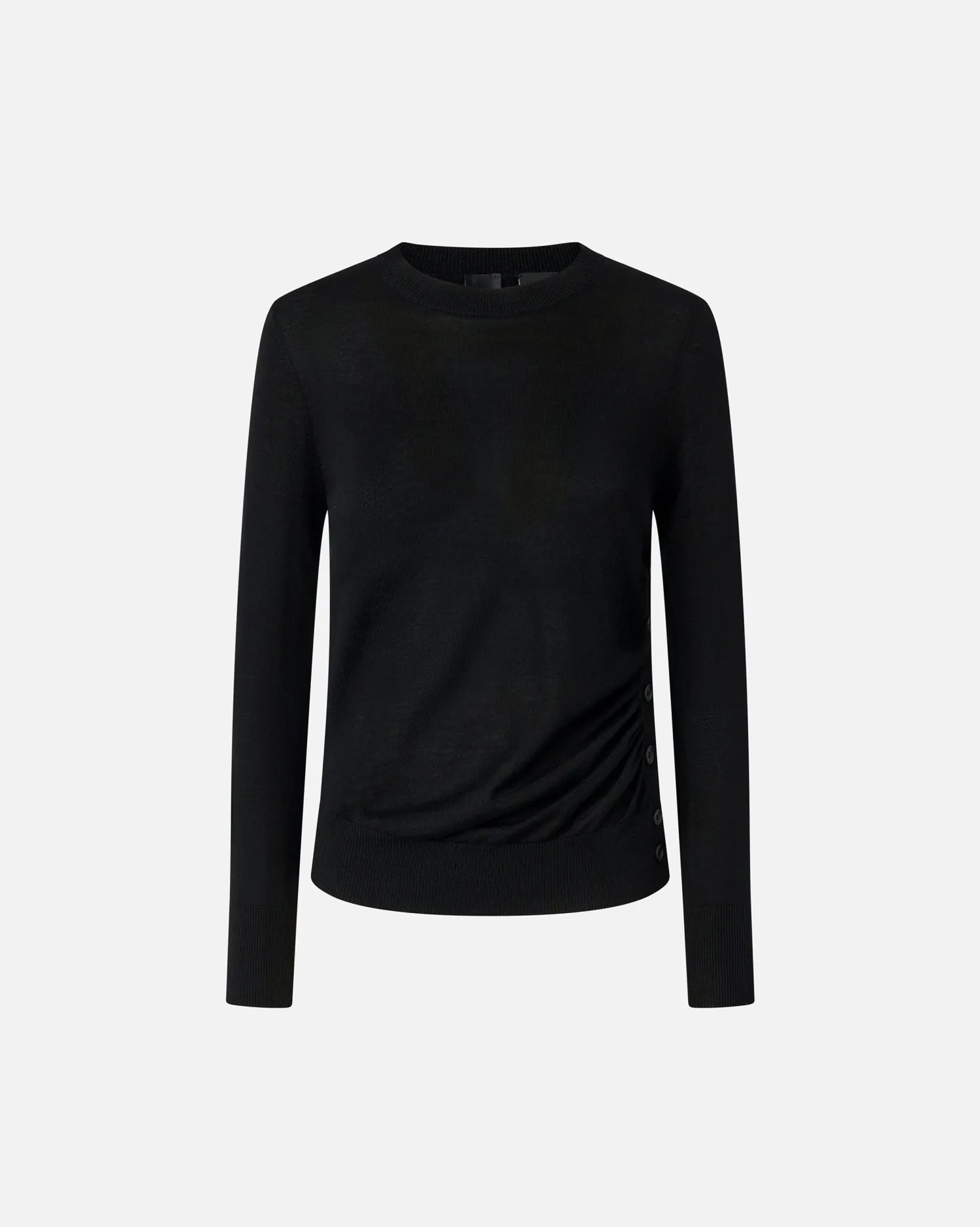 Outlet Maglia in Lana con Bottoni Laterali / Donna Maglieria