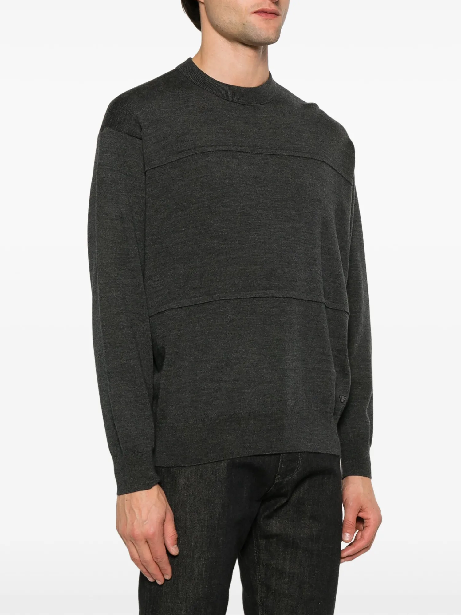 Sale Maglia in Lana con Inserti / Uomo Maglieria
