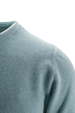 Maglia in Lana con Tintura a Freddo / Azzurro Uomo Maglieria