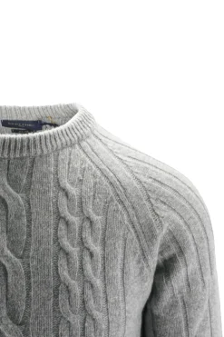 Online Maglia in Lana Geelong con Intrecci / Uomo Maglieria