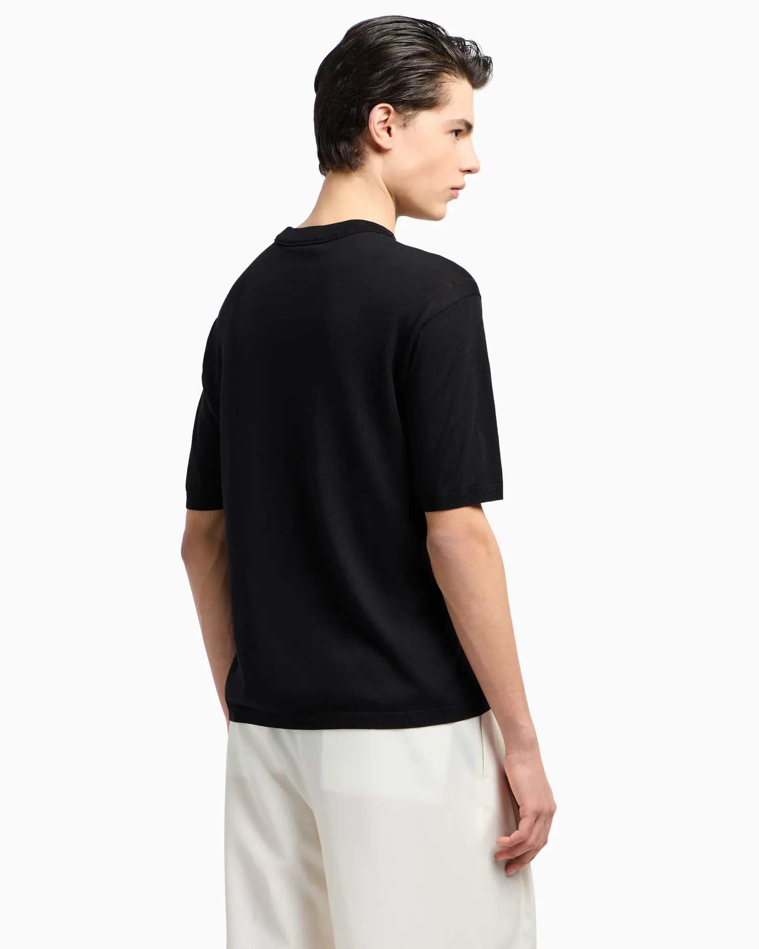 Sale Maglia in Misto Lyocell Punto Rasato / Uomo T-shirt