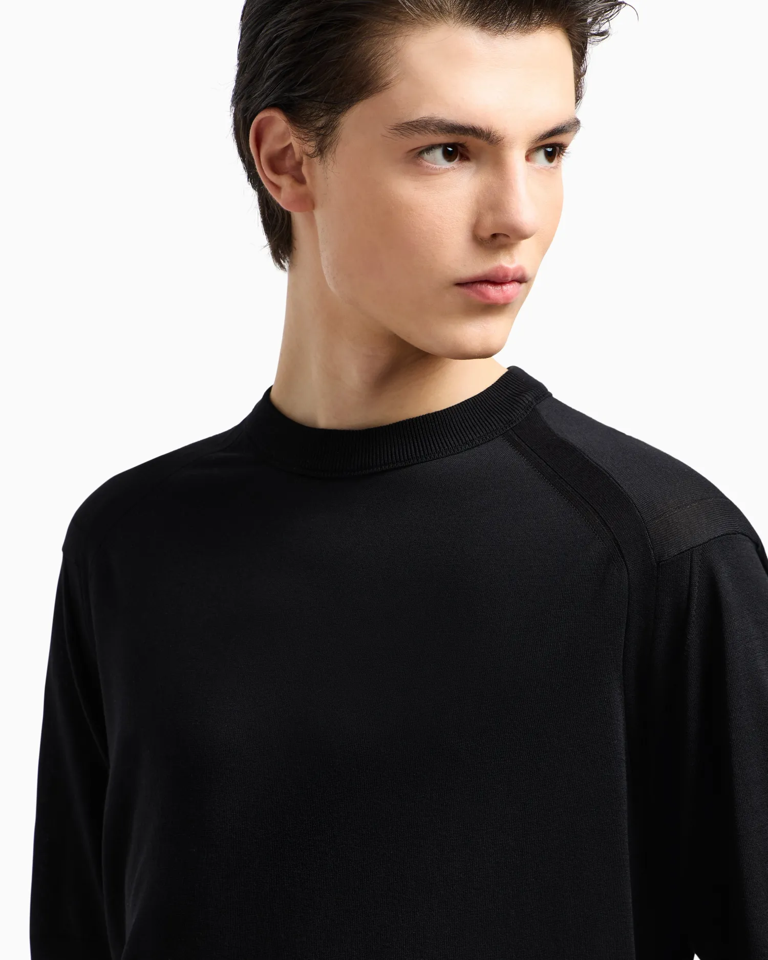 Sale Maglia in Misto Lyocell Punto Rasato / Uomo T-shirt