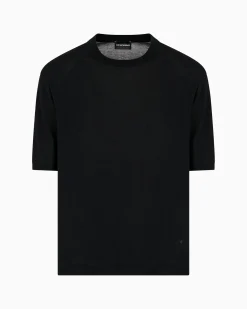 Sale Maglia in Misto Lyocell Punto Rasato / Uomo T-shirt