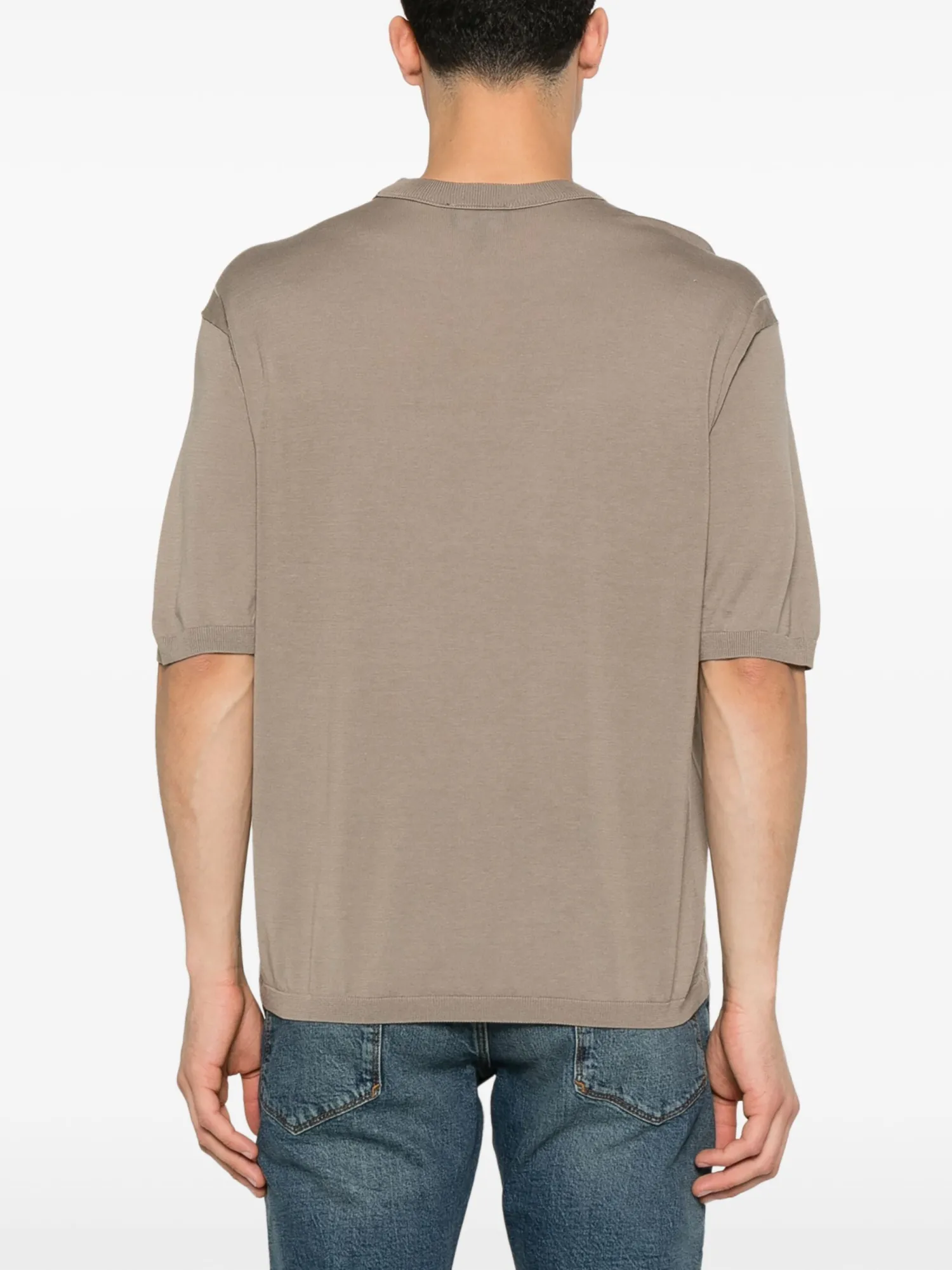 Clearance Maglia in Misto Lyocell Punto Rasato / Uomo T-shirt