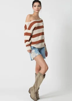 Discount Maglia con Scollo a Barca / Donna Maglieria