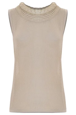 Online Maglia Senza Maniche con Scollo Rotondo / Donna Top