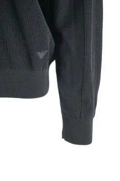 Online Maglione a Costine con Inserti / Uomo Maglieria