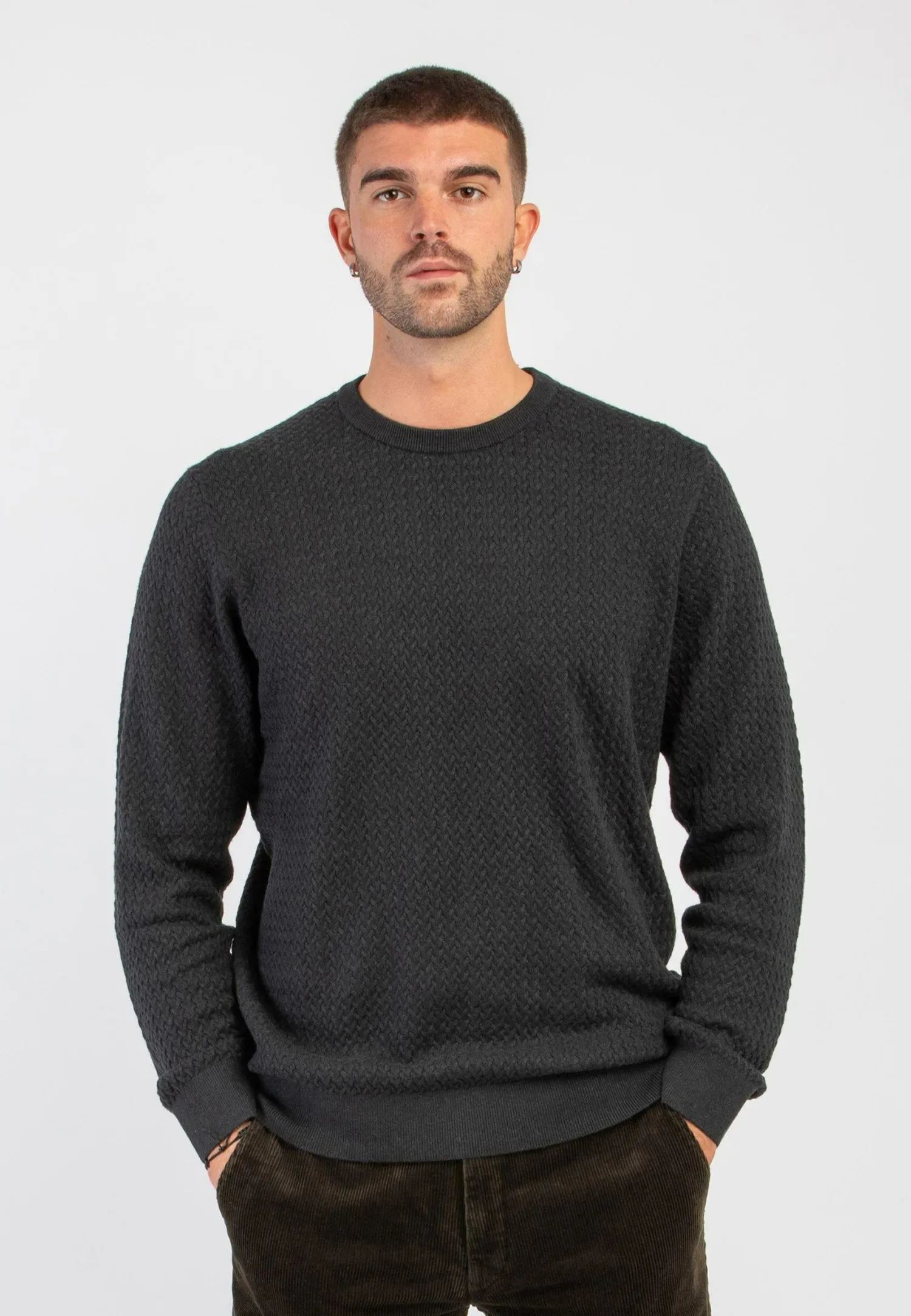 Best Maglione in Cotone e Cashmere / Grigio Uomo Maglieria
