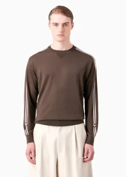 Hot Maglione in Lana Rasata con Logo / Uomo Maglieria