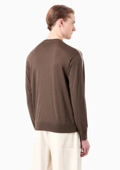 Hot Maglione in Lana Rasata con Logo / Uomo Maglieria