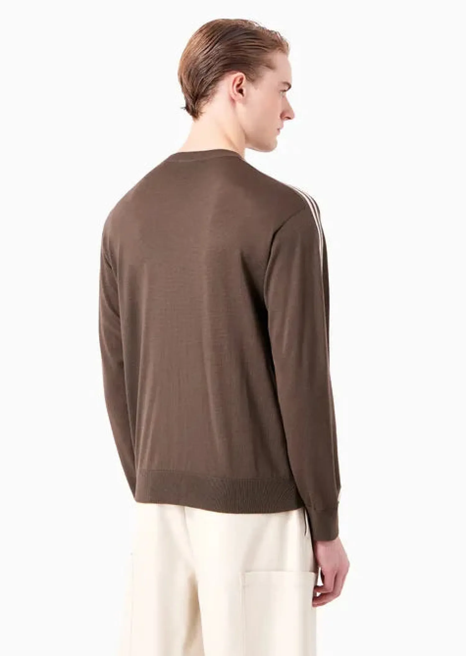 Hot Maglione in Lana Rasata con Logo / Uomo Maglieria