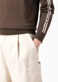 Hot Maglione in Lana Rasata con Logo / Uomo Maglieria