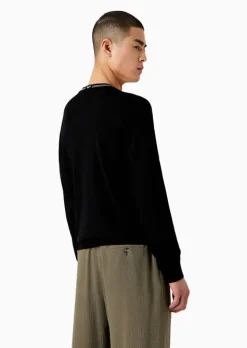 Hot Maglione in Lana Rasata con Logo / Uomo Maglieria