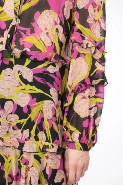 Hot Mini Abito con Stampa Iris / Donna Abiti