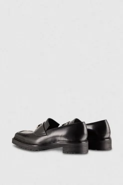 Clearance Mocassini con Punta Quadrata in Pelle / Donna Scarpe Basse