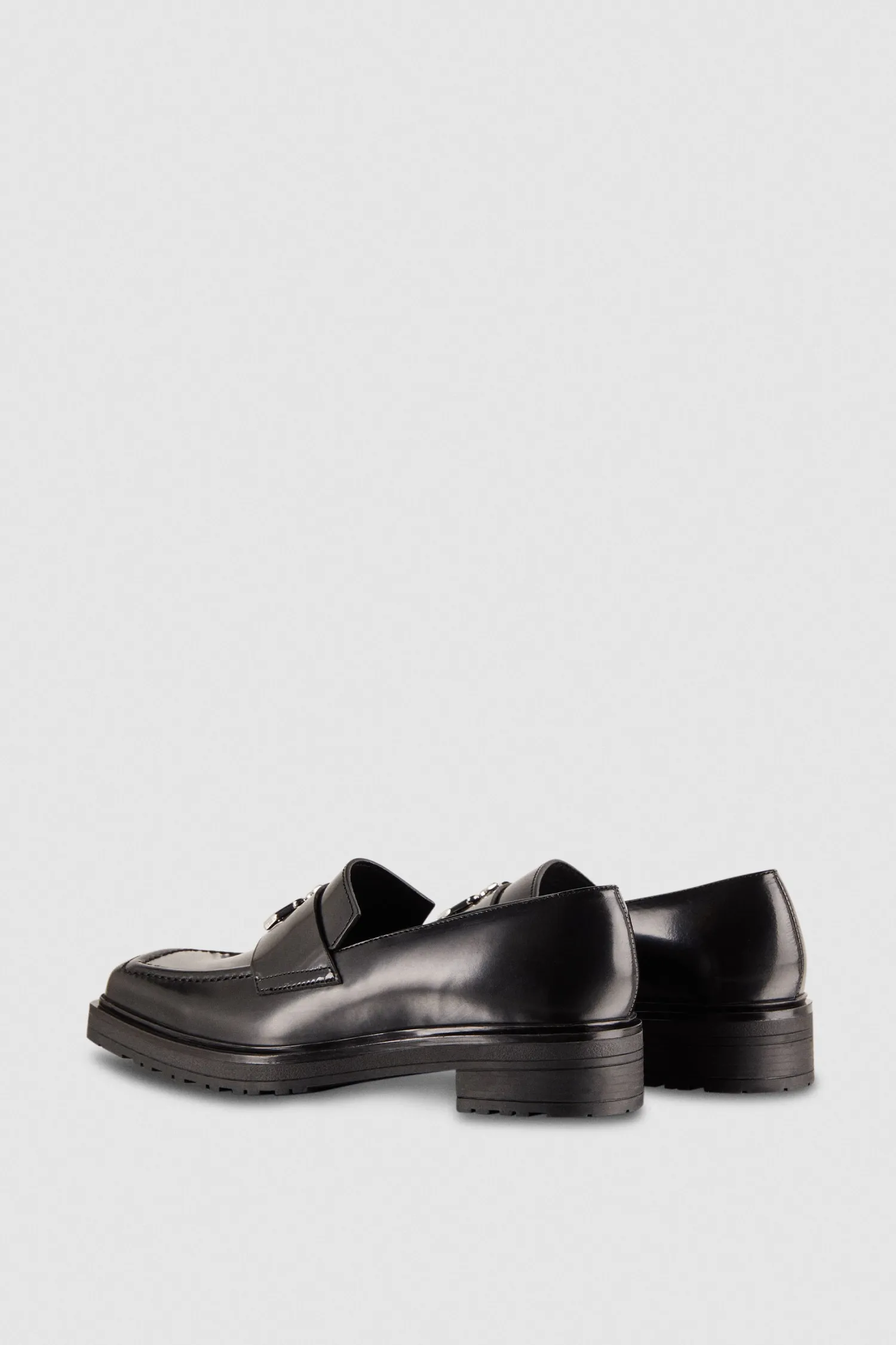 Clearance Mocassini con Punta Quadrata in Pelle / Donna Scarpe Basse