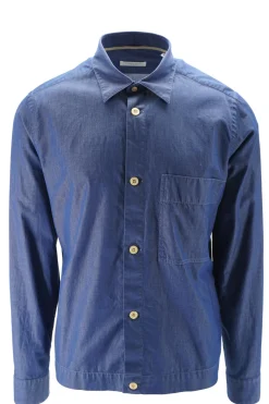 Best Overshirt in Denim con Bottoni / Blu Uomo Camicie