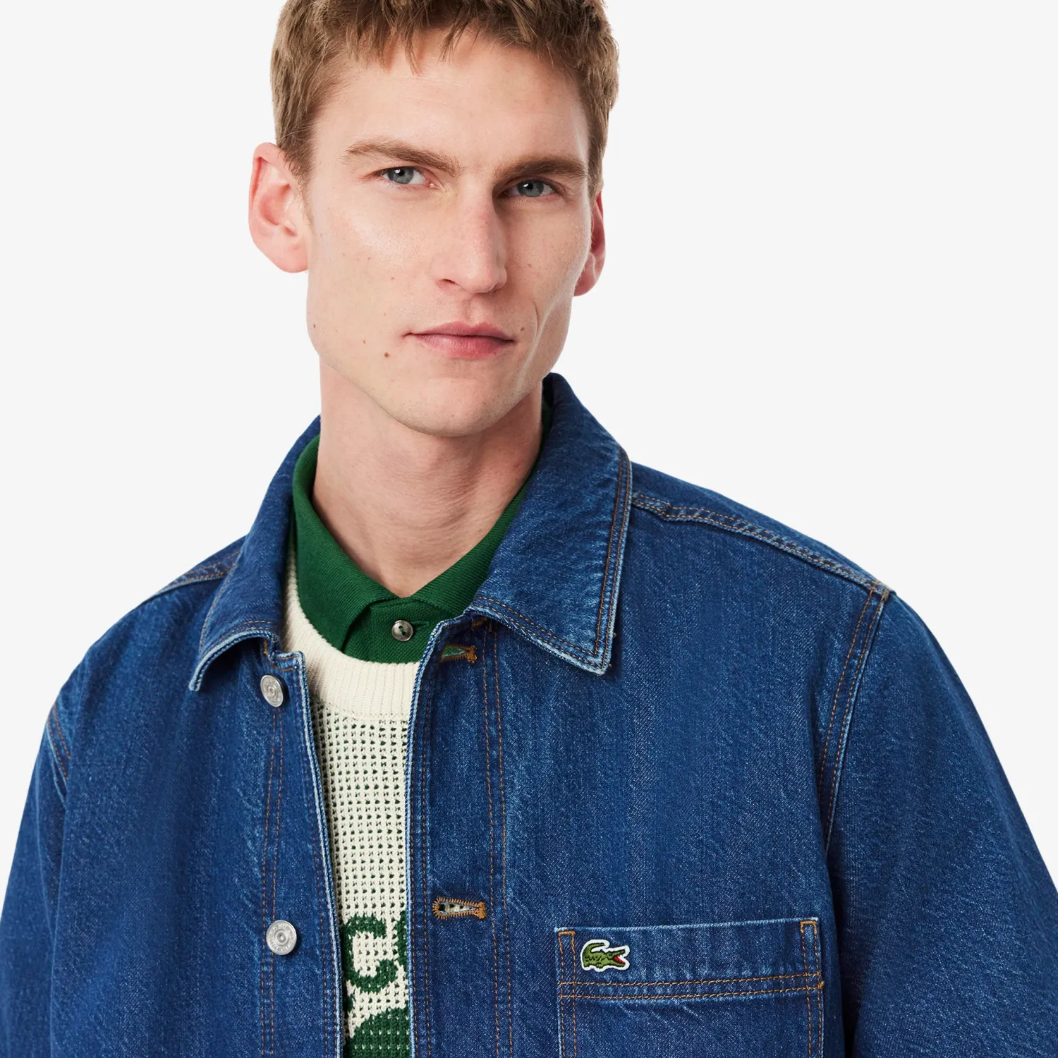 Overshirt in Denim di Cotone Pesante / Uomo Camicie