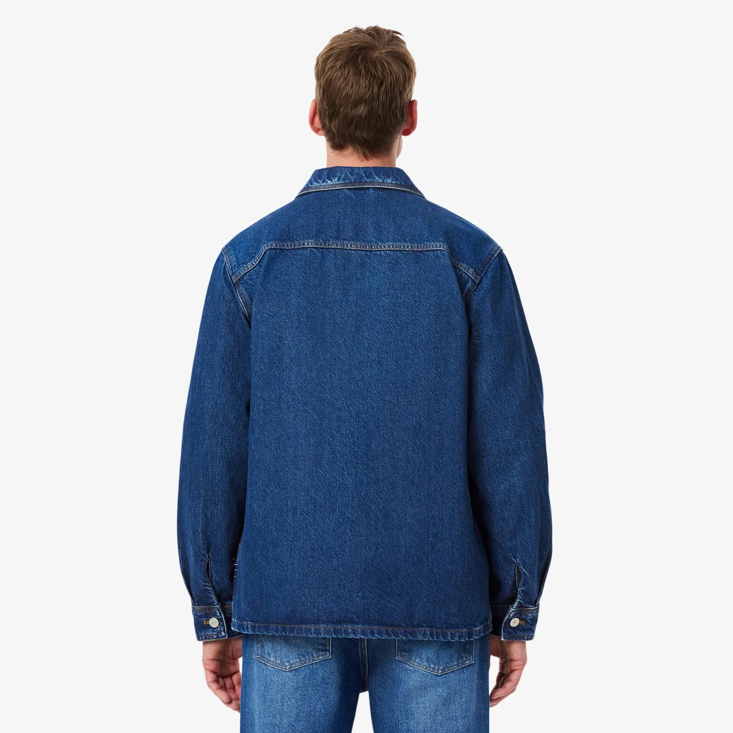 Overshirt in Denim di Cotone Pesante / Uomo Camicie