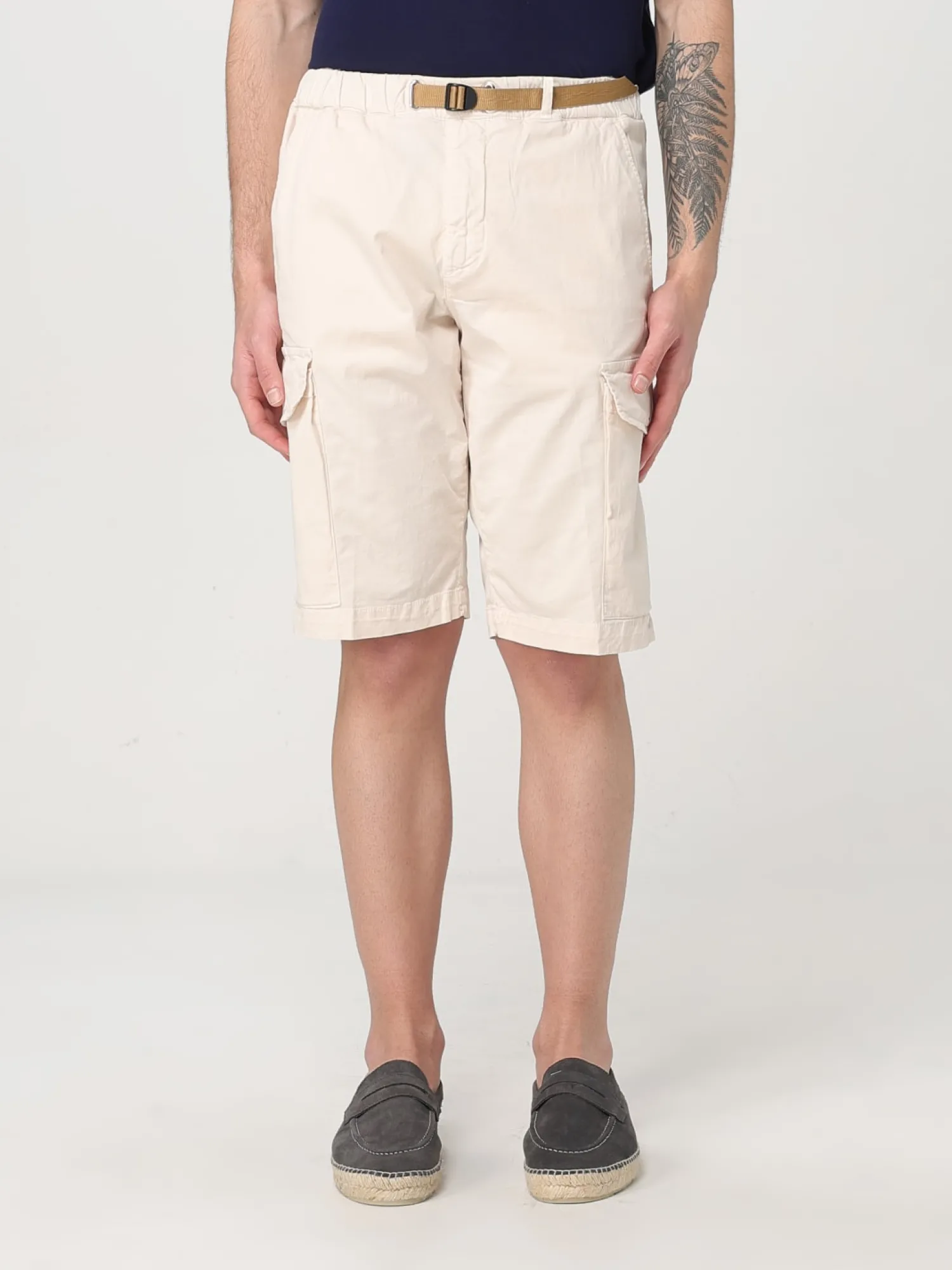 Outlet Pantaloncino Cargo in Cotone / Uomo Pantaloncini