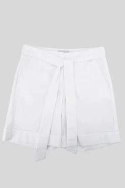 New Pantaloncino con Cintura / Bianco Donna Shorts