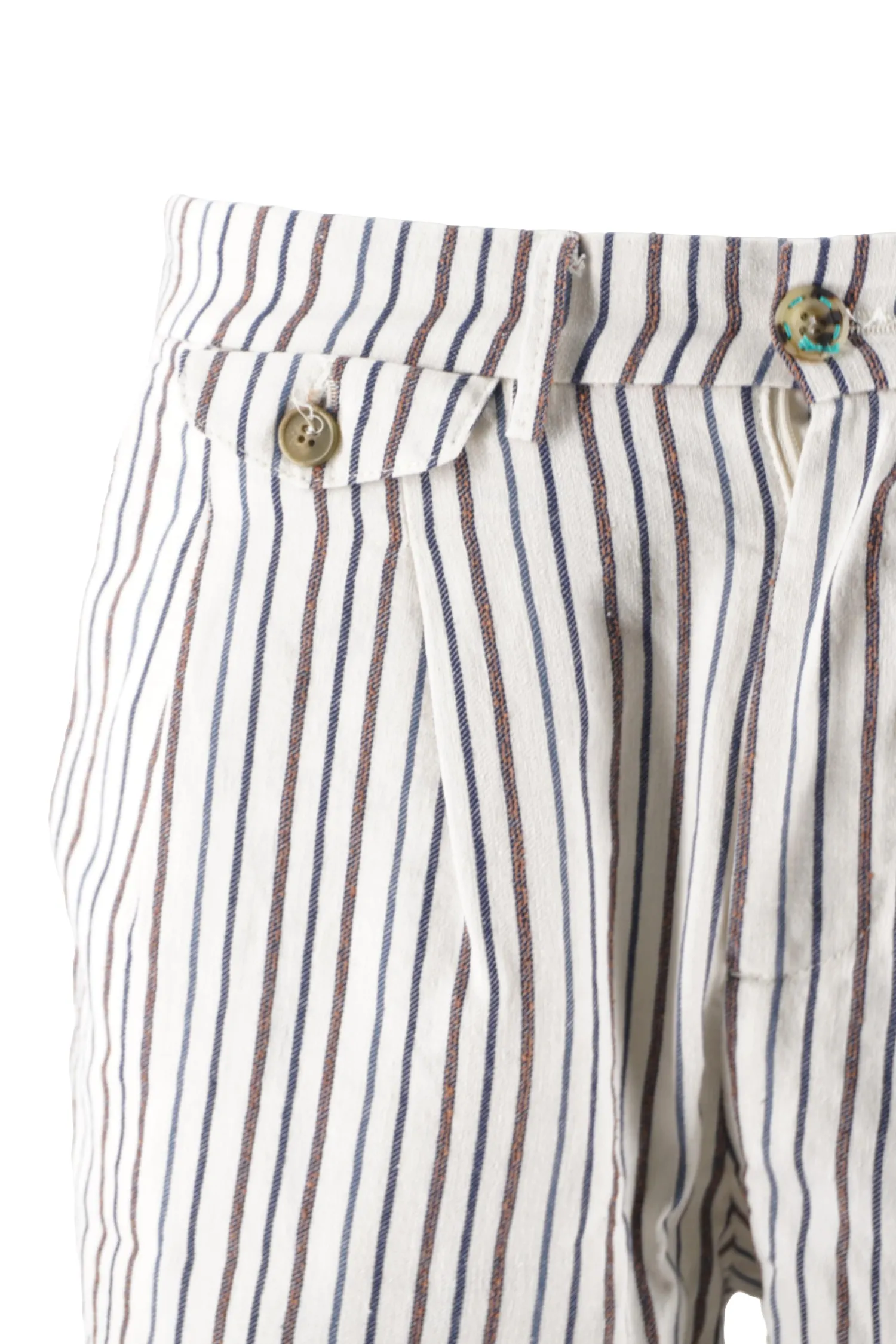 Sale Pantaloncino con Fantasia a Righe in Misto Lino / Uomo Pantaloncini