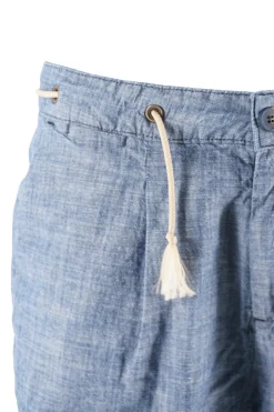 Discount Pantaloncino in Denim Effetto Lino / Jeans Uomo Pantaloncini