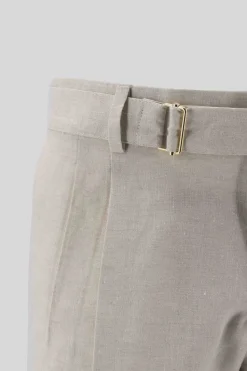 Hot Pantaloncino in Lino con Cintura / Uomo Pantaloncini