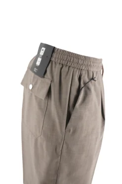 New Pantaloncino in Misto Cotone e Tessuto Tecnico / Beige Uomo Pantaloncini