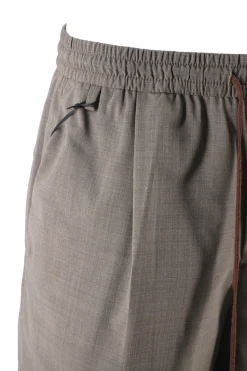 New Pantaloncino in Misto Cotone e Tessuto Tecnico / Beige Uomo Pantaloncini
