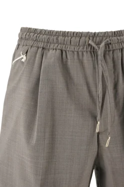 Outlet Pantaloncino in Misto Lana e Tessuto Tecnico / Beige Uomo Pantaloncini