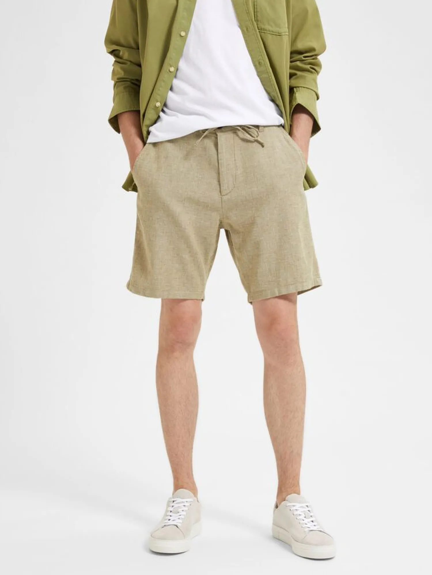Clearance Pantaloncino in Misto Lino / Uomo Pantaloncini