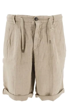Hot Pantaloncino 40Weft in Lino / Uomo Pantaloncini